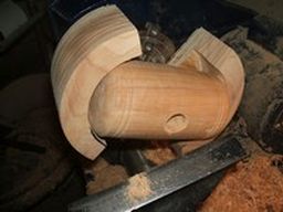 cutting the entrance for the handle