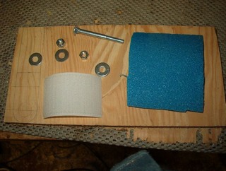 supplies for a sanding pad