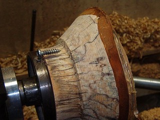turn the wood down from the face plate