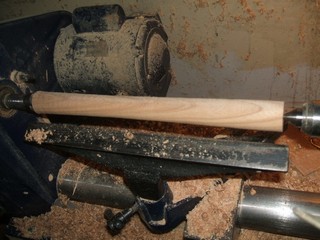 Rough it to round using roughing gouge or skew