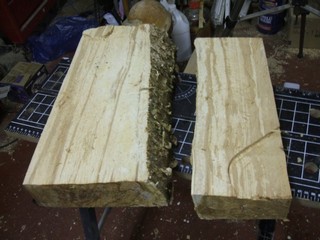 Rough wood for the project