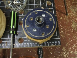 screw chuck body mounted to face plate