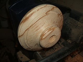 a mortice for the tenon of the shaft to fit later