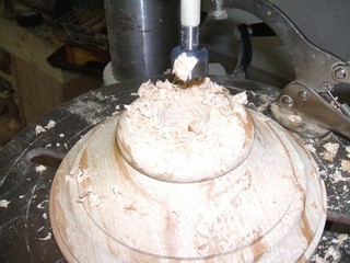 1/2" hole in the center of the base