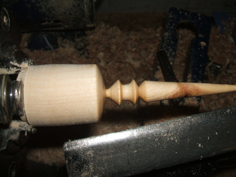 Wood Turning the Ball and Icicle Christmas Ornament