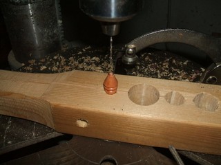  jig for holding pen blanks while drilling them 