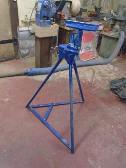 	The tripod for the bowl lathe	