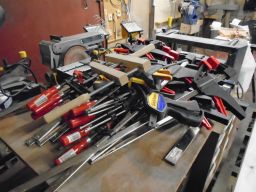 	a few more clamps from here and there around the shop	