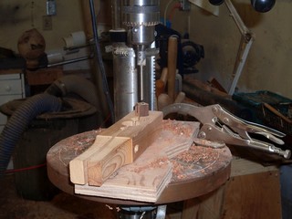 using a pen trimmer at the drill press