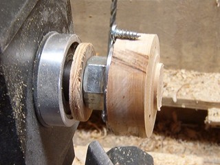measuring screw depth on a glue block