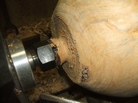 wood turning project: bottom tenon