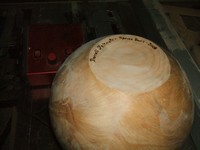 woodturning technique: signing the bottom