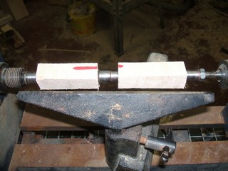 blanks are mounted on the mandrel  